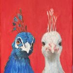 Peacocks-on-Red